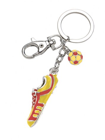 PORTACHIAVI SCARPA CALCIO GIALLA ROSSA