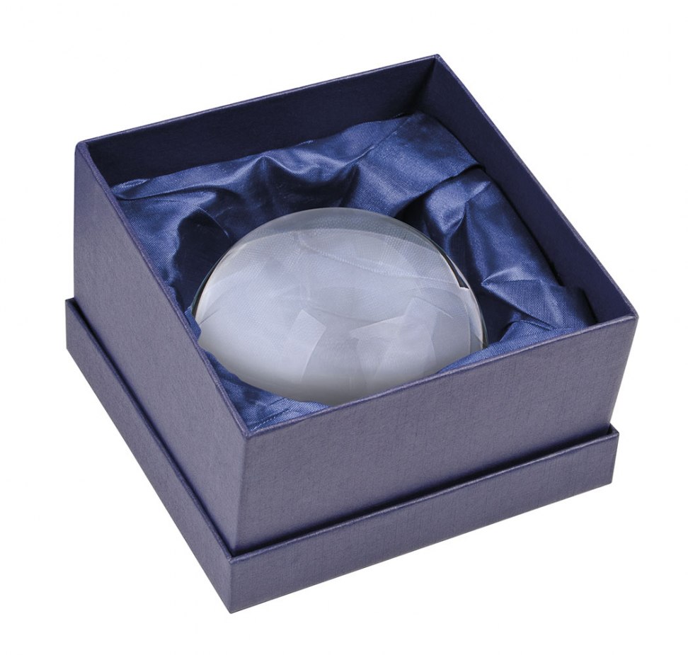 HÉMISPHÈRE EN VERRE BLANC d=90 mm