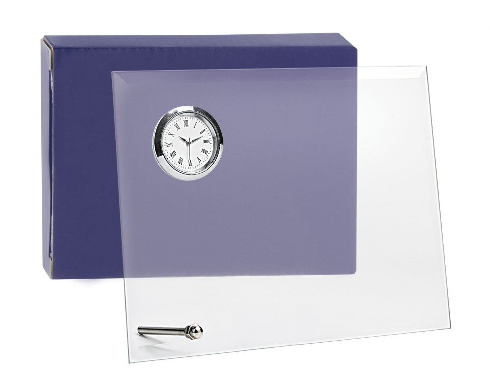 GLASS WITH CLOCK 140X190