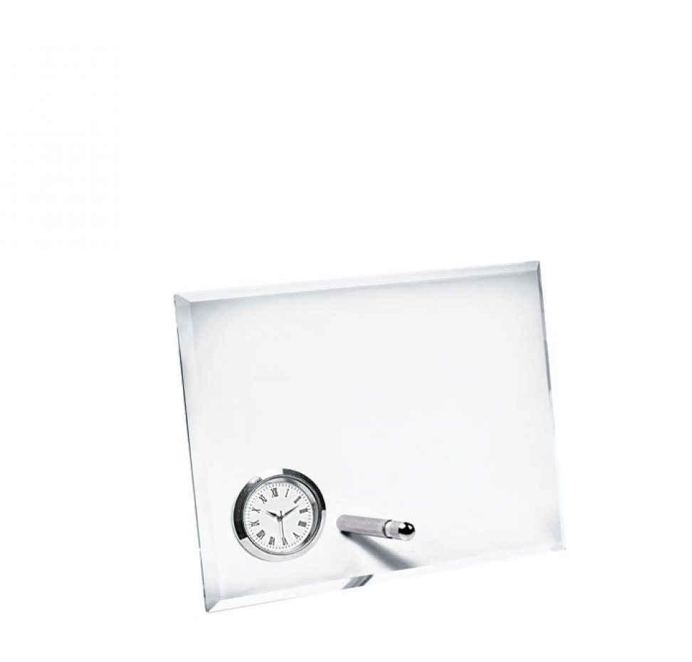 GLASS CLOCK HORIZONTAL 170x130x10mm