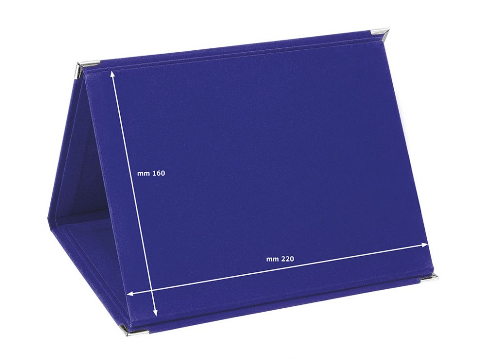 CARTELLA PORTATARGA MDF VELLUTO BLU23X17