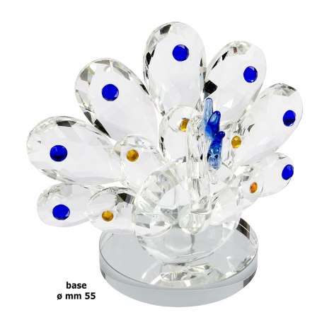 GLASS PEACOCK - NO BOX