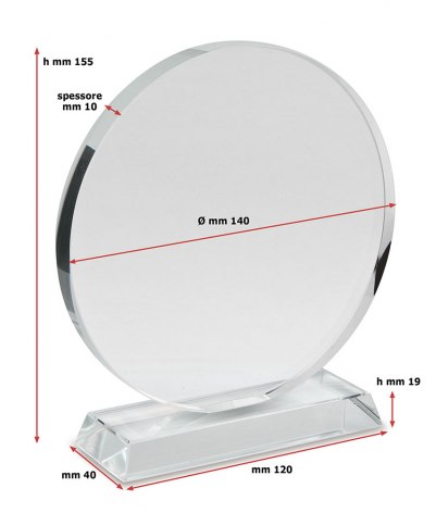 TROFEO TONDO LISCIO diam mm 140