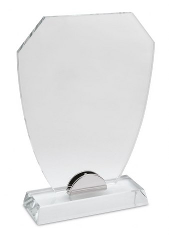 TRAPEZOID BASE GLASS TROPHY 190x150x8