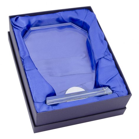 TRAPEZOID BASE GLASS TROPHY 190x150x8