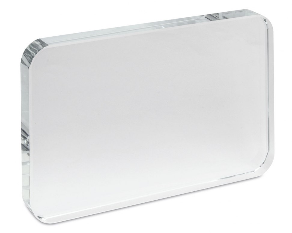 FERMACARTE VETRO RETTANGOLARE 80x100 h19