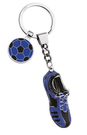 PORTACHIAVI SCARPA CALCIO BLU NERA