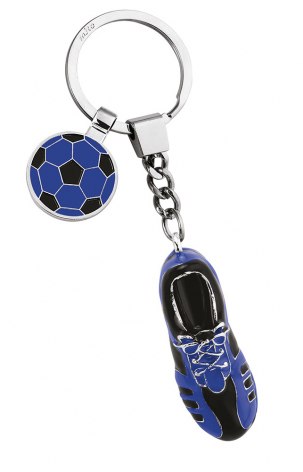 PORTACHIAVI SCARPA CALCIO BLU NERA