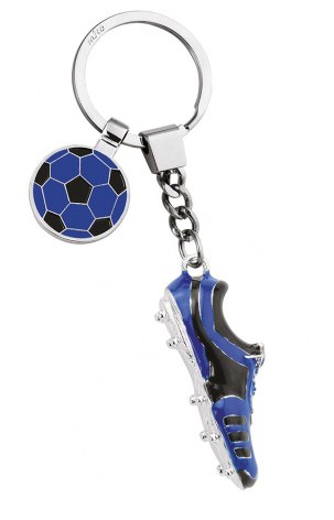PORTACHIAVI SCARPA CALCIO BLU NERA