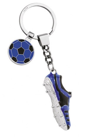 PORTACHIAVI SCARPA CALCIO BLU NERA