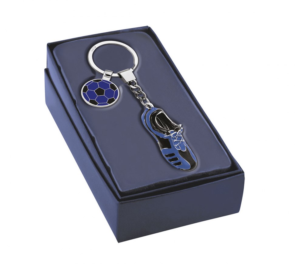 PORTACHIAVI SCARPA CALCIO BLU NERA