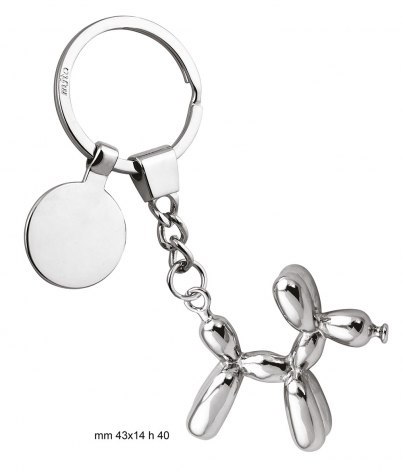 PORTACHIAVI CANE PALLONCINO CON GETTONE