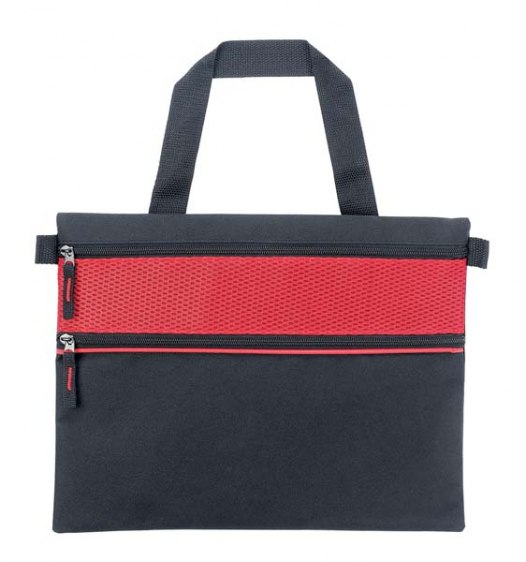 Borsa Portadocumenti Nera Part. Rosso