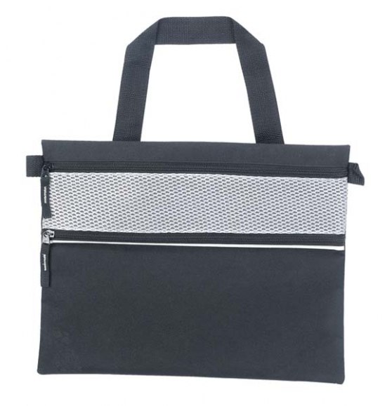 Borsa Portadocumenti Nera Part. Silver