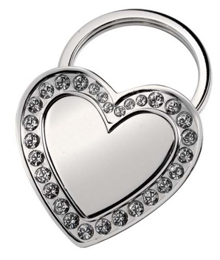 Portachiavi "Cuore" Con Cristalli