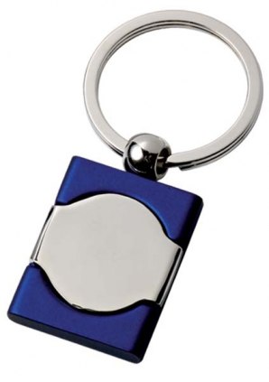 Portachiavi Barone Cromato/Blu