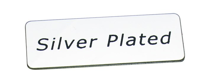 Piastrina Marchio "Silver Plated"