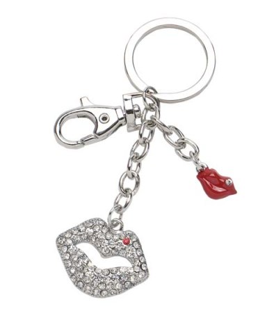 Portachiavi Labbra Strass-No Box Outlet