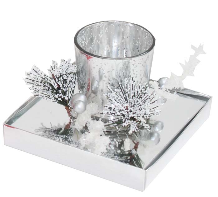 Candela Bicchiere Argento - 122X122 H 90