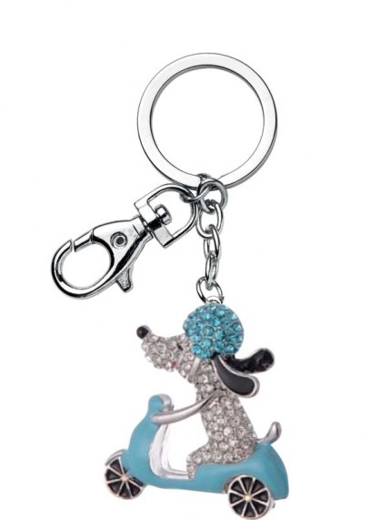Portachiavi "Cane Sprint" Azzurro-No Box
