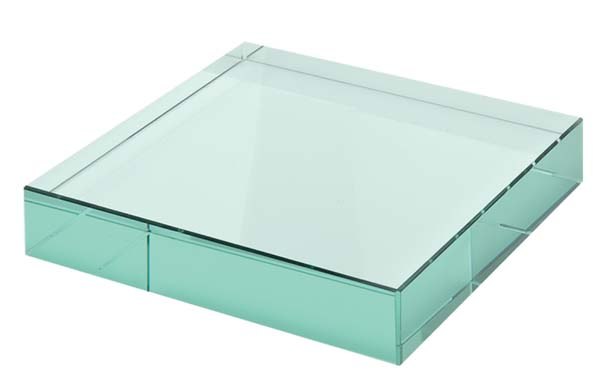 Fermacarte In Vetro Verde Mm80X80 H12