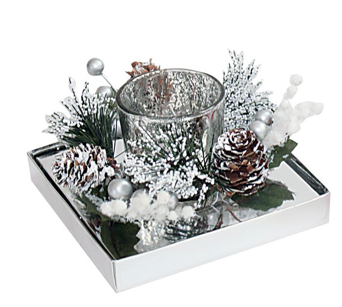 Candela Bicchiere Argento - 123X123 H 75