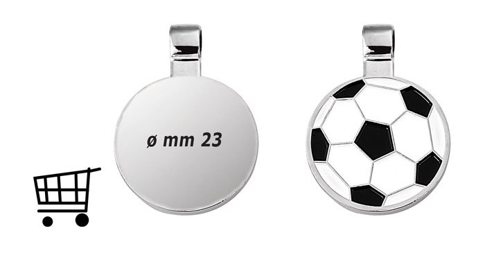 Piastrina Tonda - Football -Dim.1 Euro