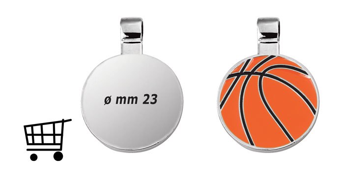 Piastrina Tonda - Basket - Dim.1 Euro