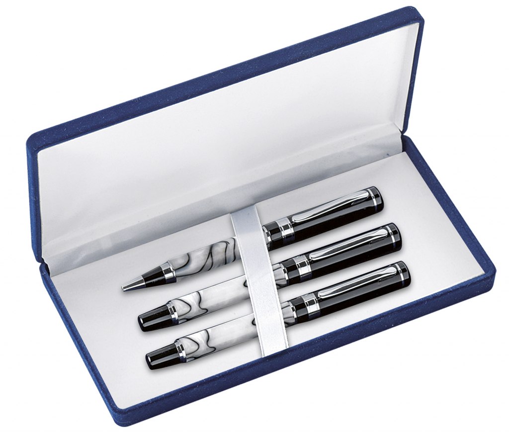 Box Penna Triplo Velluto Blu - No Penna