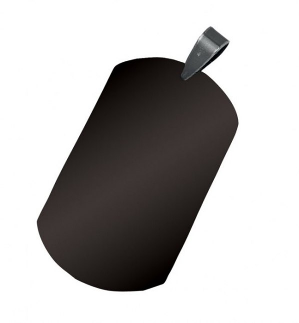 Pendente Acciaio Military Nero - 25X45Mm