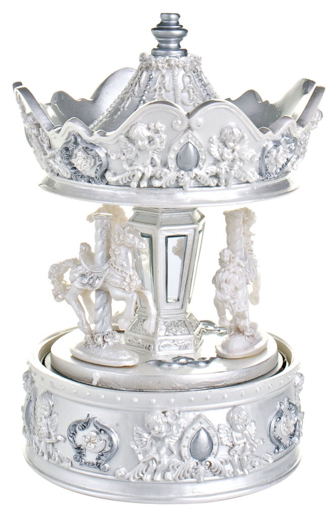 Giostra Angeli Bianca/Argento - H=170 Mm