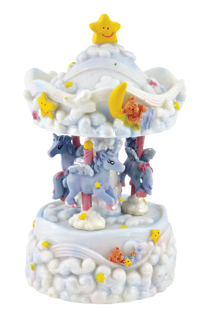 Giostra Unicorni Light Blue - H=145 Mm