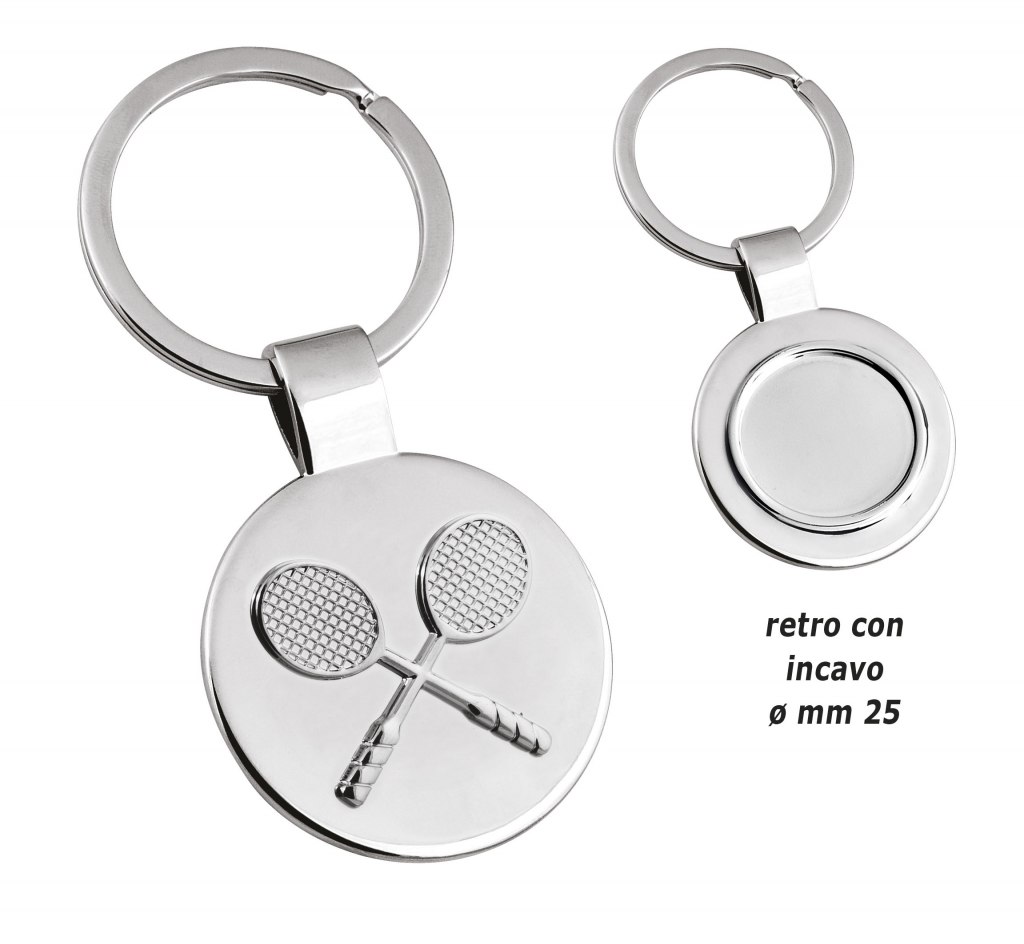Portachiavi - Decoro Tennis Con Incavo