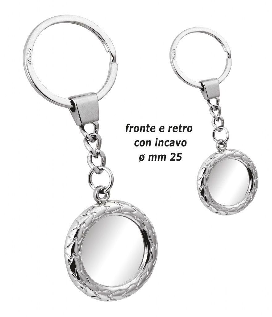 Portachiavi Alloro Doppio Incavo Diam.25