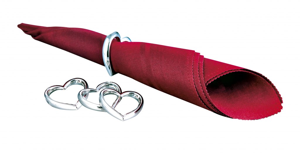 Portatovagliolo "Cuore" (Set 4 Pz)