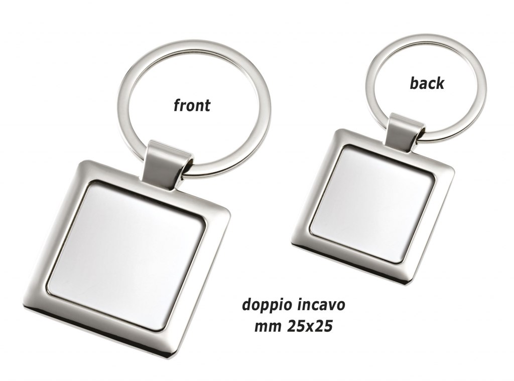 Portachiavi Con Doppio Incavo 25X25 Mm