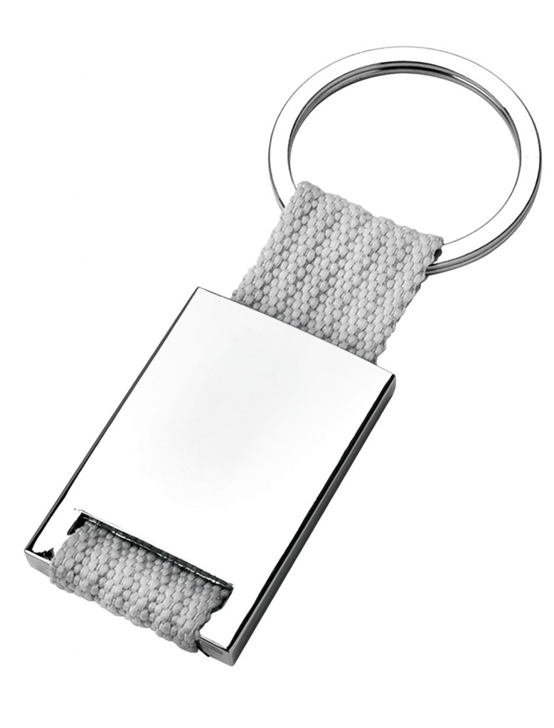 Portachiavi Con Tessuto Grigio - No Box