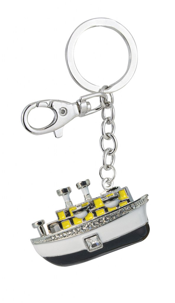 Portachiavi Nave Con Strass - No Box