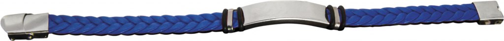 Bracciale Intreccio Pu Blu E Acciaio