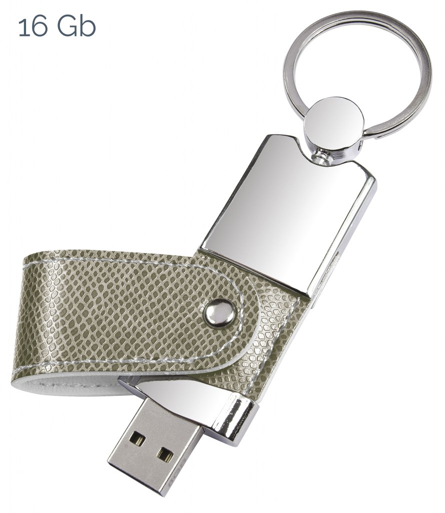 Usb Pelle Grigia