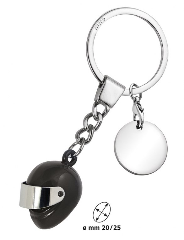 Portachiavi Casco Piccolo Nero C/Gettone