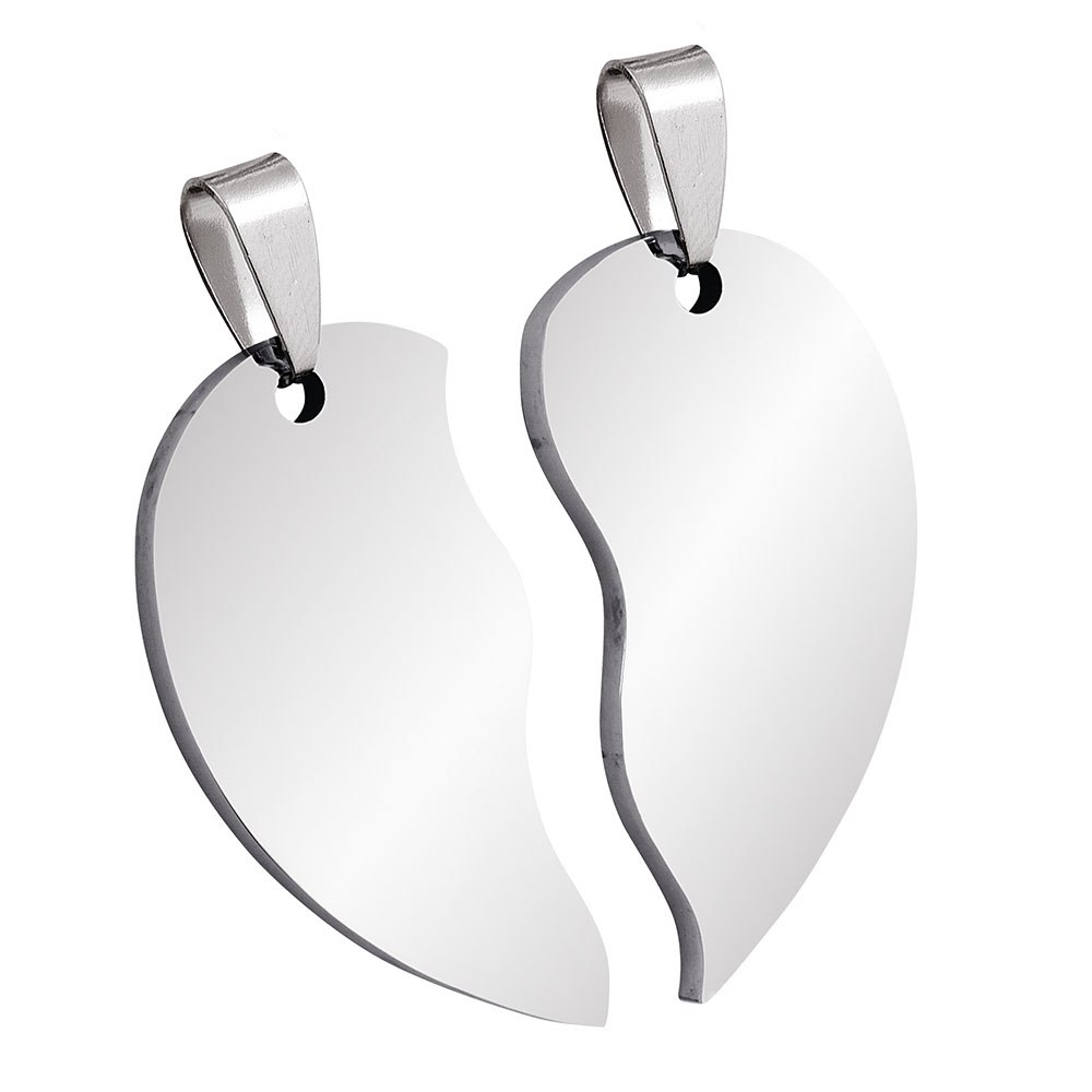 Pendente Acciaio Cuore Spezzato 16X30 Mm