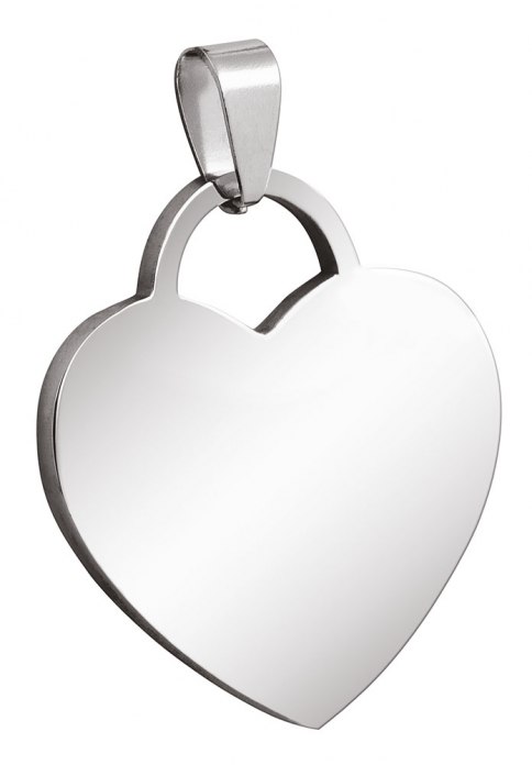 Pendente Acciaio Cuore 35X30Mm