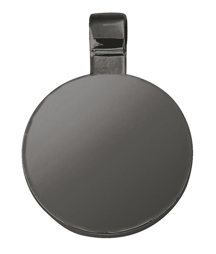 Piastrina Tonda Dimensioni 1 Euro Black