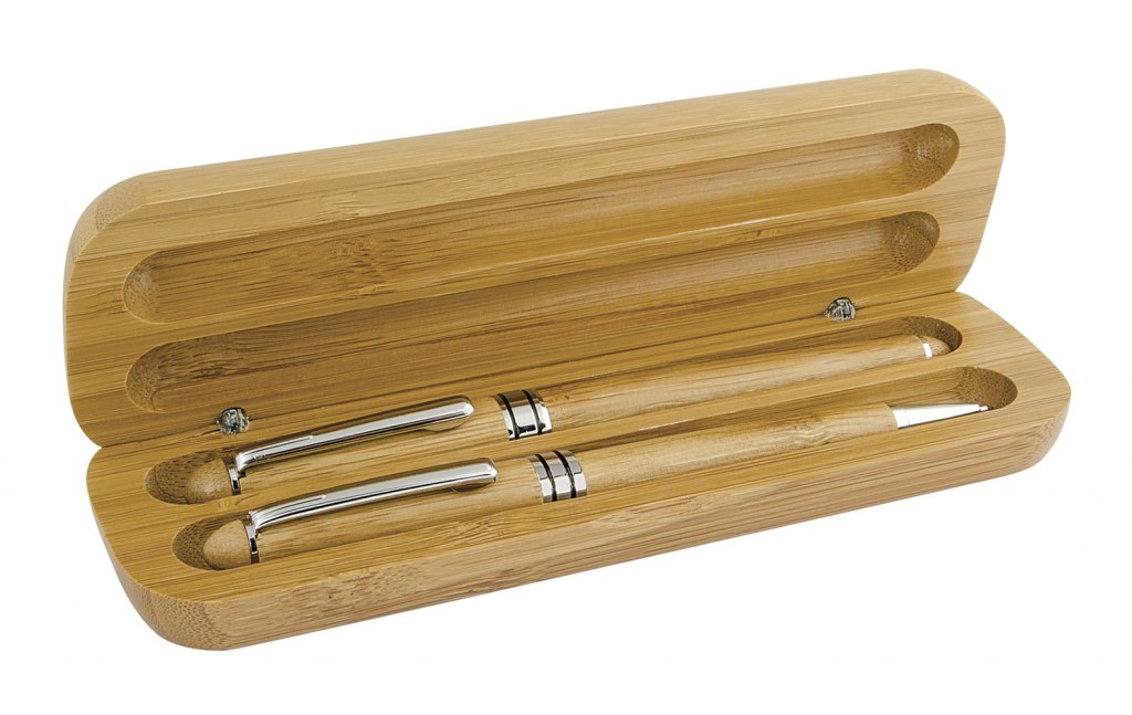 Roller+Ball Pen In Bamboo Con Box
