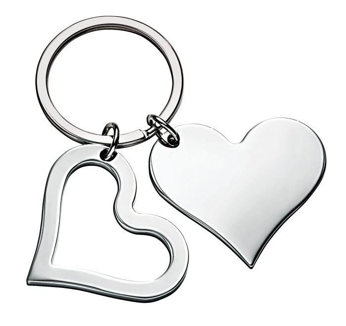 Portachiavi Doppio Cuore - No Box