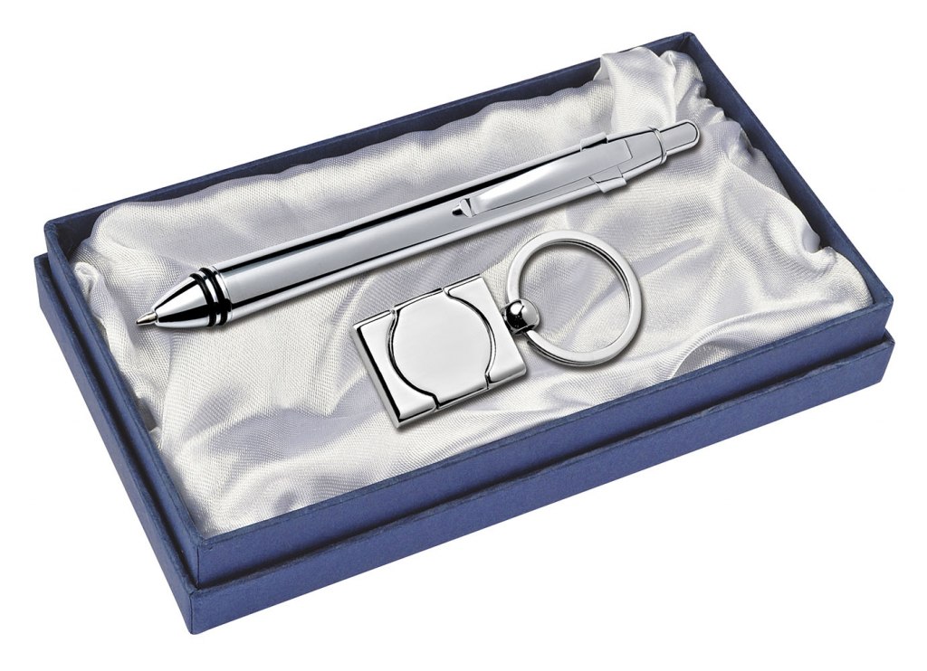 Set Penna E Portachiavi - Cromato