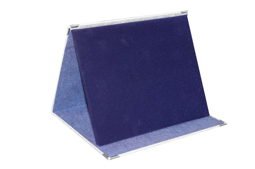 Cartella Portatarga Argento Blu 21X17Cm