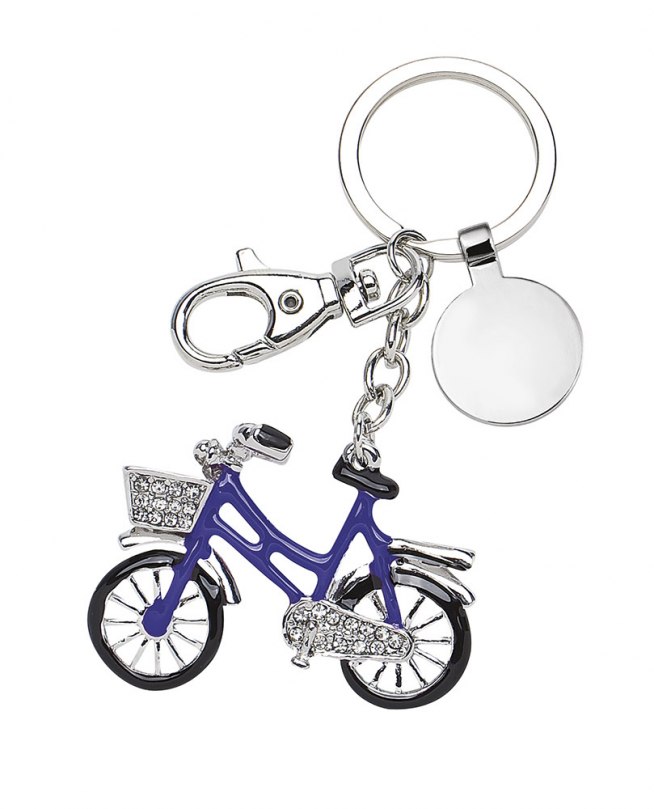 Portachiavi Bicicletta Blu E Nera No Box