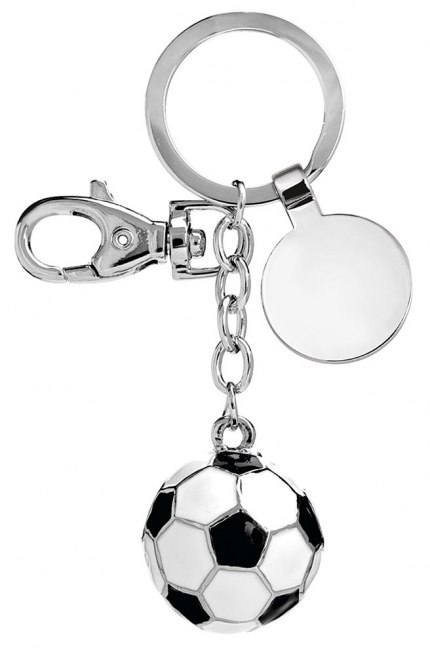 Portachiavi Pallone Calcio Bianco Nero
